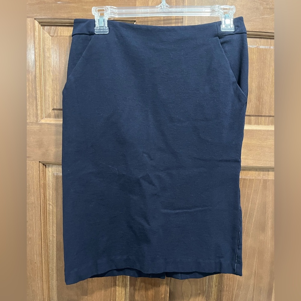 A New Day Women’s Classic Navy Spandex Pencil Skirt, Zipper, Knee Length,Size 10